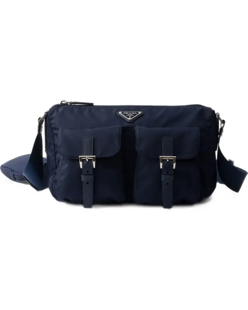Prada Schultertasche aus Re-Nylon - Blau Blau