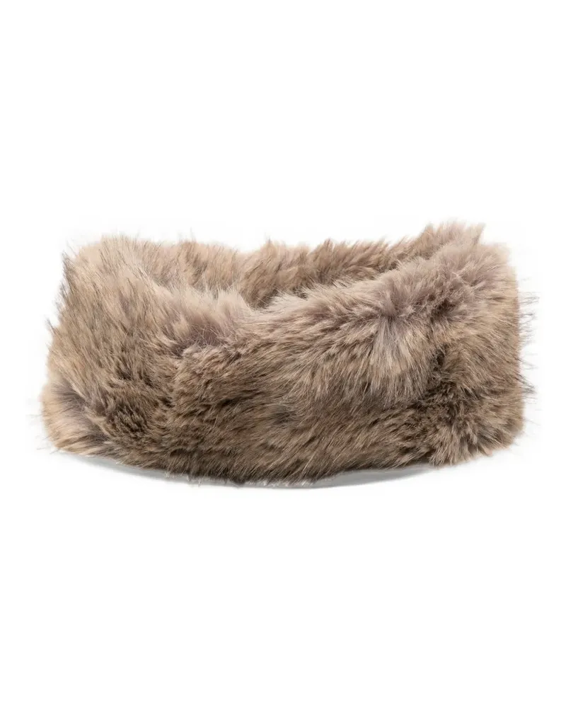 STAND Zephyra faux-fur headband - Nude Nude