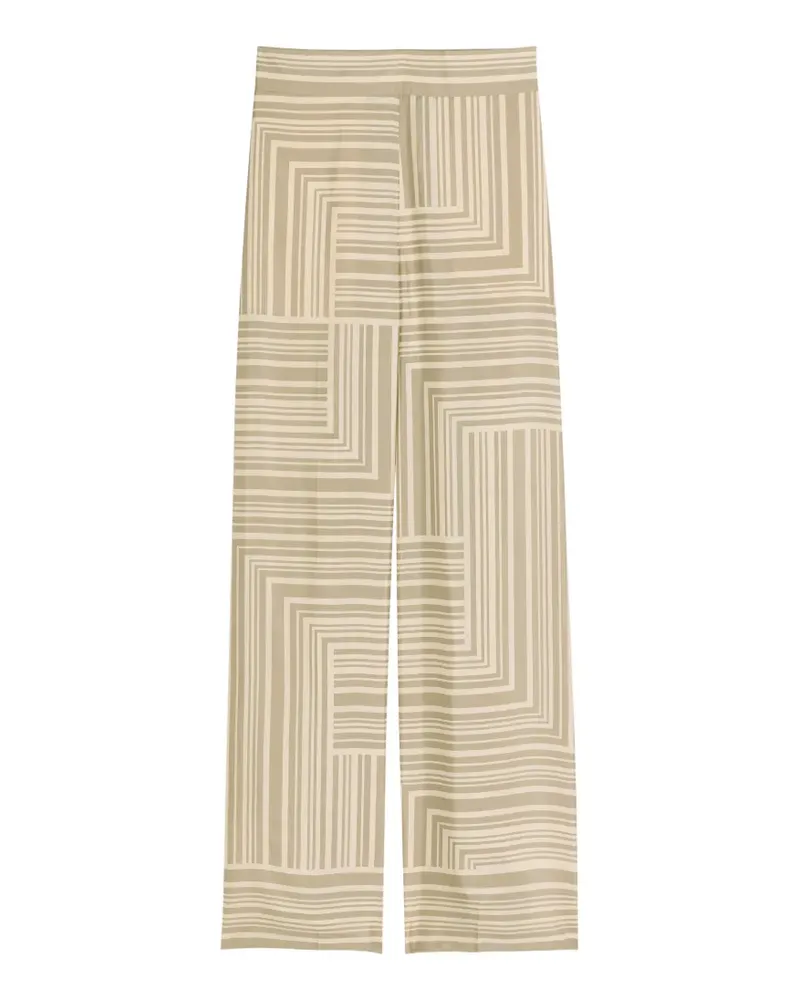Joseph Dijon geometric-print silk trousers - Nude Nude