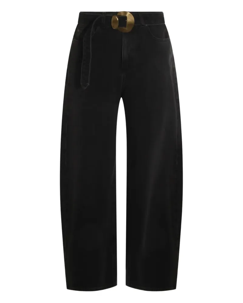 Twin-Set Jeans mit Gürtel - Schwarz Schwarz
