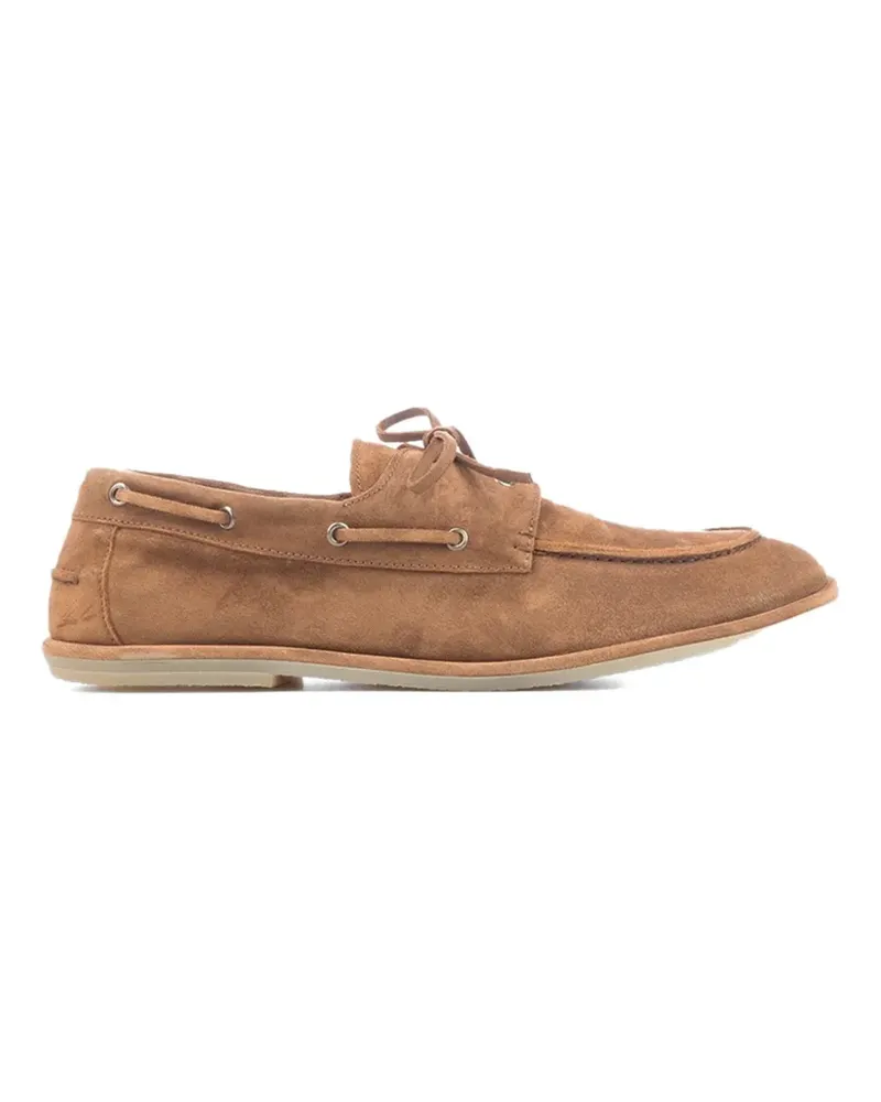 Officine Creative Italia Love 001 suede boat shoes - Braun Braun