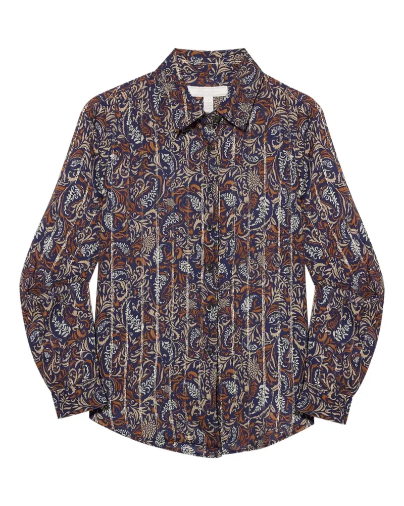 Brooks Brothers Bluse mit Paisley-Muster - Blau Blau