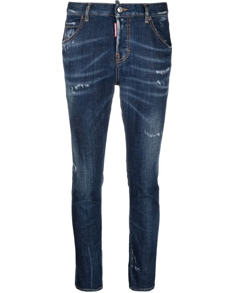 Dsquared2 Halbhohe Skinny-Jeans - Blau Blau
