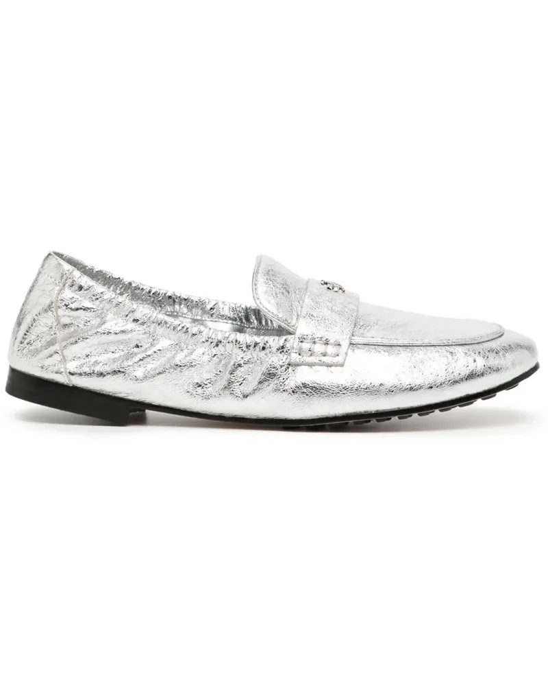 Tory Burch Metallic-Loafer - Silber Silber