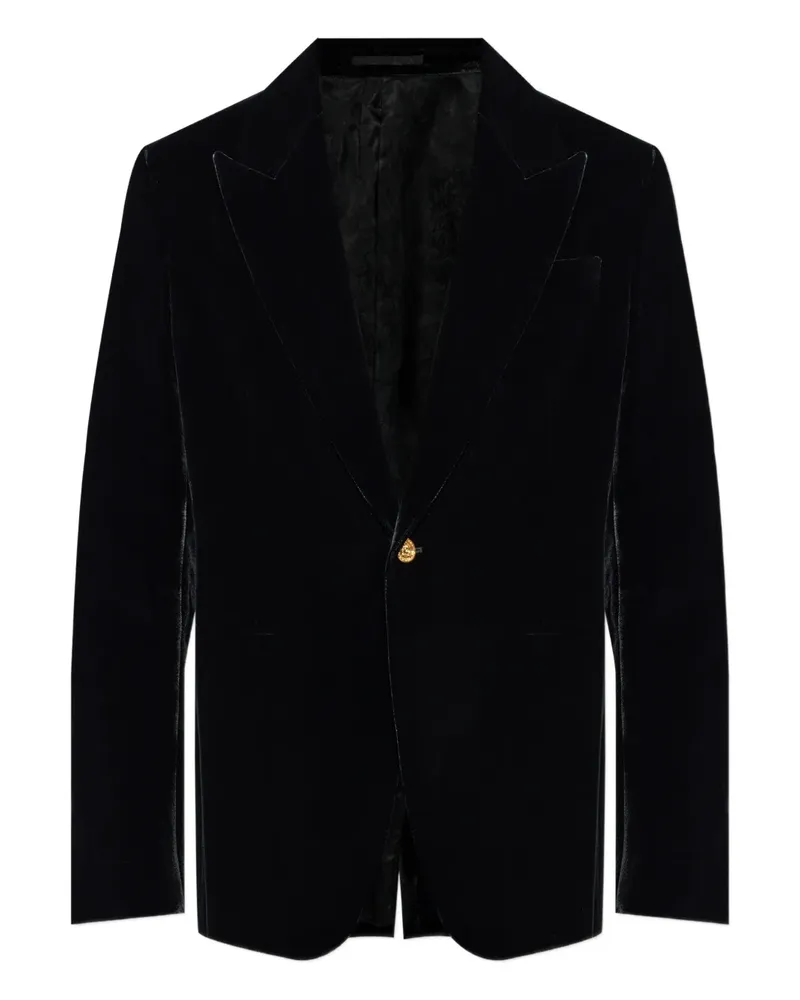 Versace Samtblazer mit Medusa-Knopf - Schwarz Schwarz