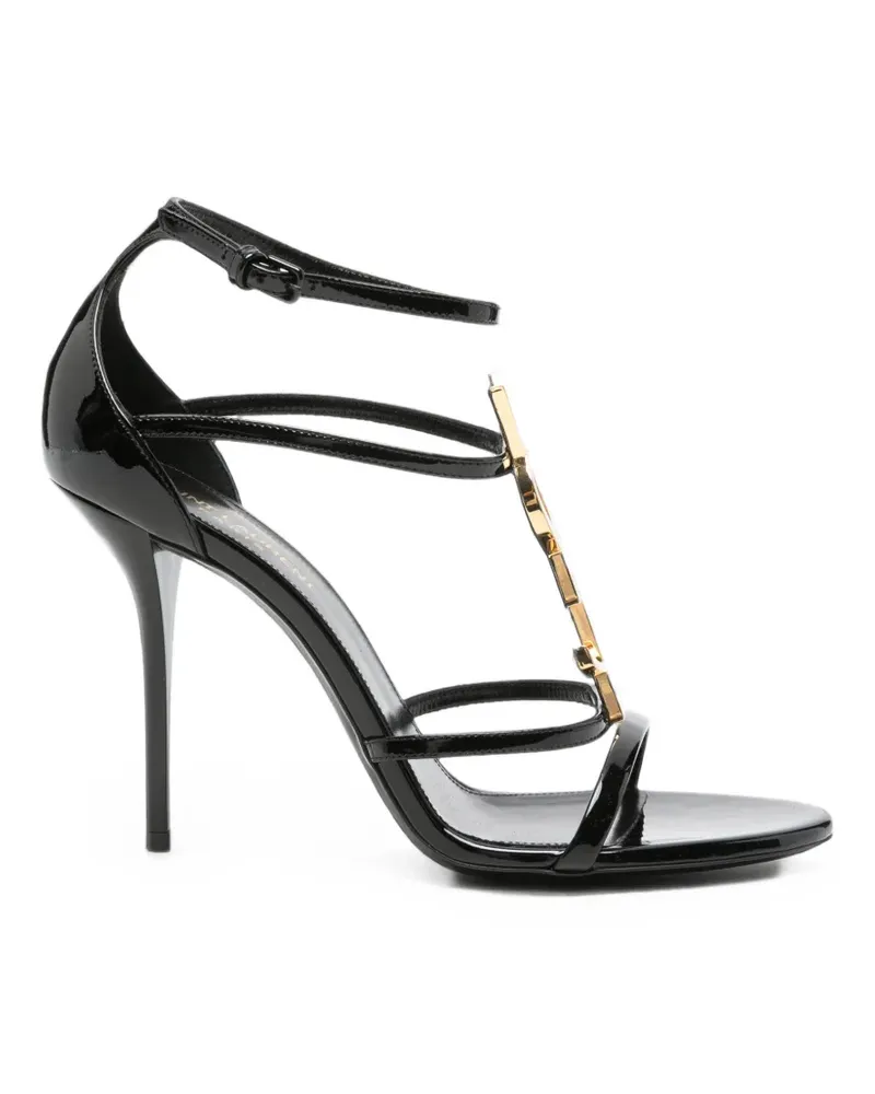 Saint Laurent Cassandra Sandalen aus Lackleder - Schwarz Schwarz