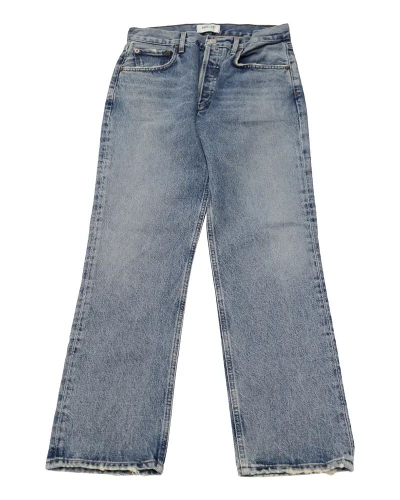 AGOLDE Halbhohe Straight-Leg-Jeans mit Taschen - Blau Blau