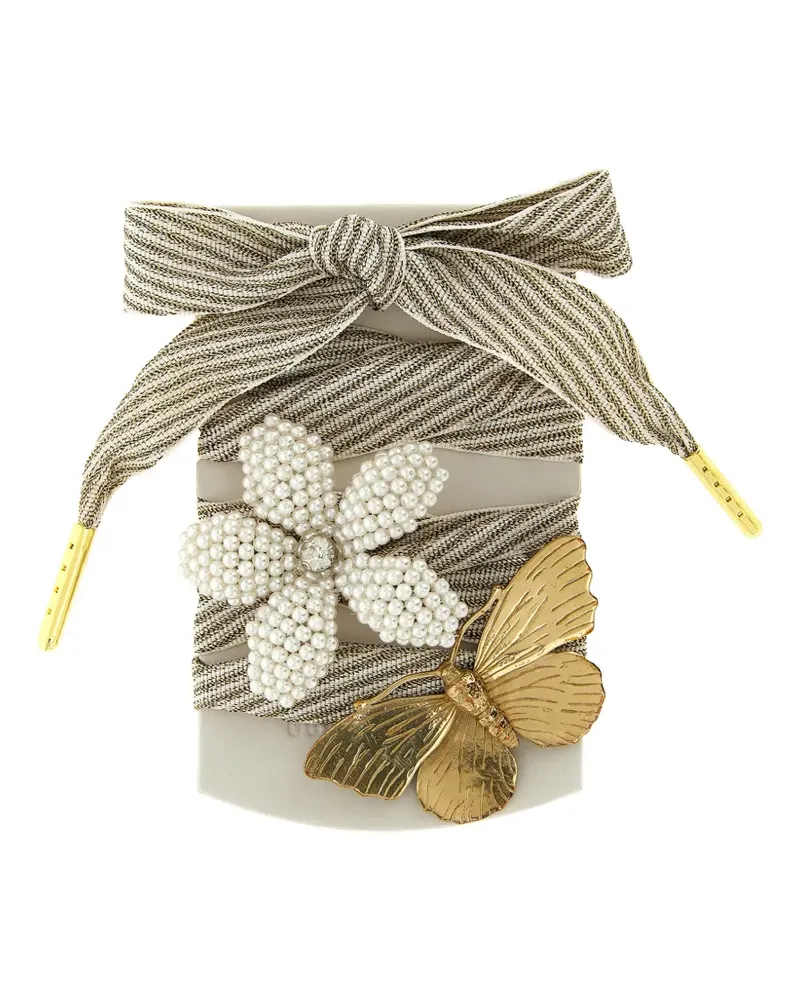 Golden Goose Schmetterling-Schuhe mit Perlenstickerei - Nude Nude