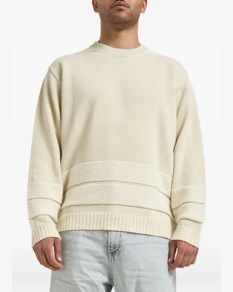 Stone Island stripe crew-neck sweater - Nude Nude