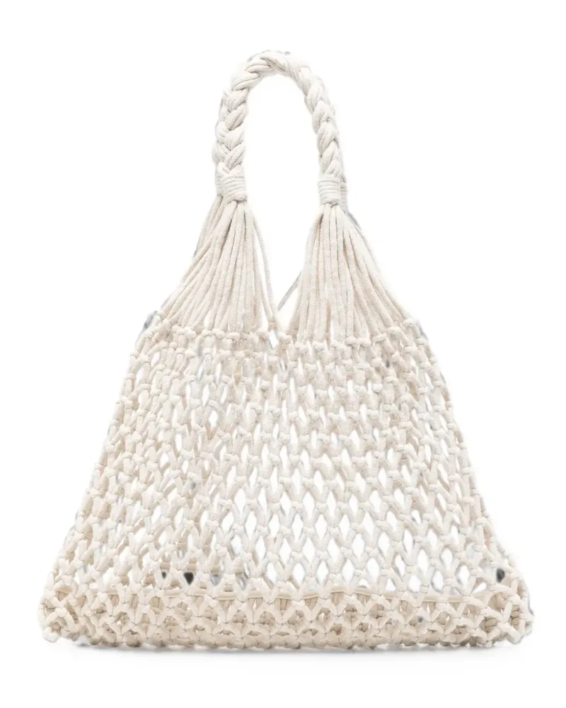 FRANKIE Shop Naia net tote bag - Nude Nude