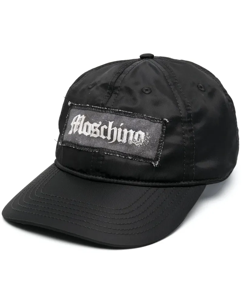 Moschino Baseballkappe mit Logo-Patch - Schwarz Schwarz