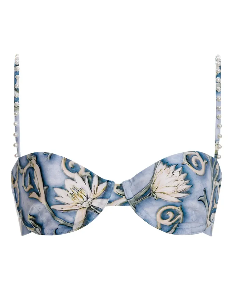 AGUA BENDITA Magdalena Bikinioberteil - Blau Blau