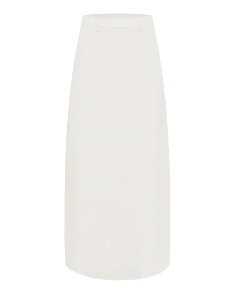 Maison Essentiele belt-loops maxi skirt - Weiß Weiß