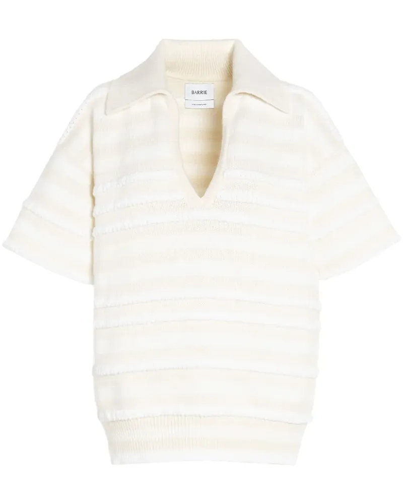 Barrie Gestreiftes Poloshirt - Weiß Weiß