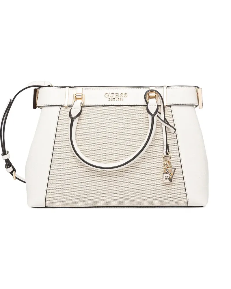 Guess Tote Bag mit Logo-Schriftzug - Weiß Weiß