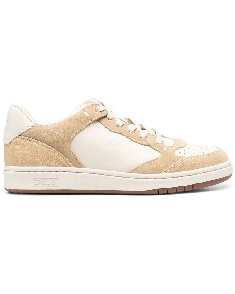 Ralph Lauren Court Sneakers mit Wildledereinsätzen - Nude Nude