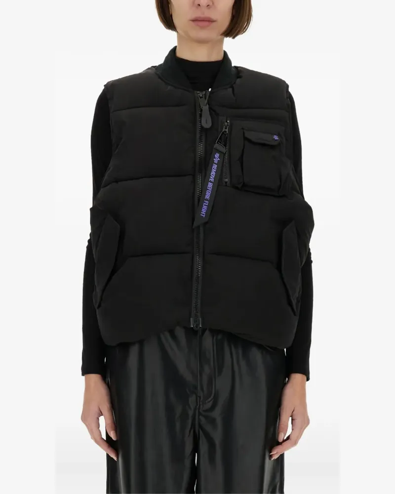 Alpha Industries Gesteppte Weste - Schwarz Schwarz