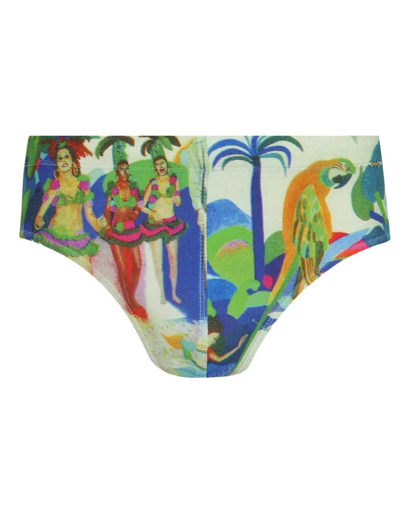 Amir Slama printed swimming trunks - Blau Blau