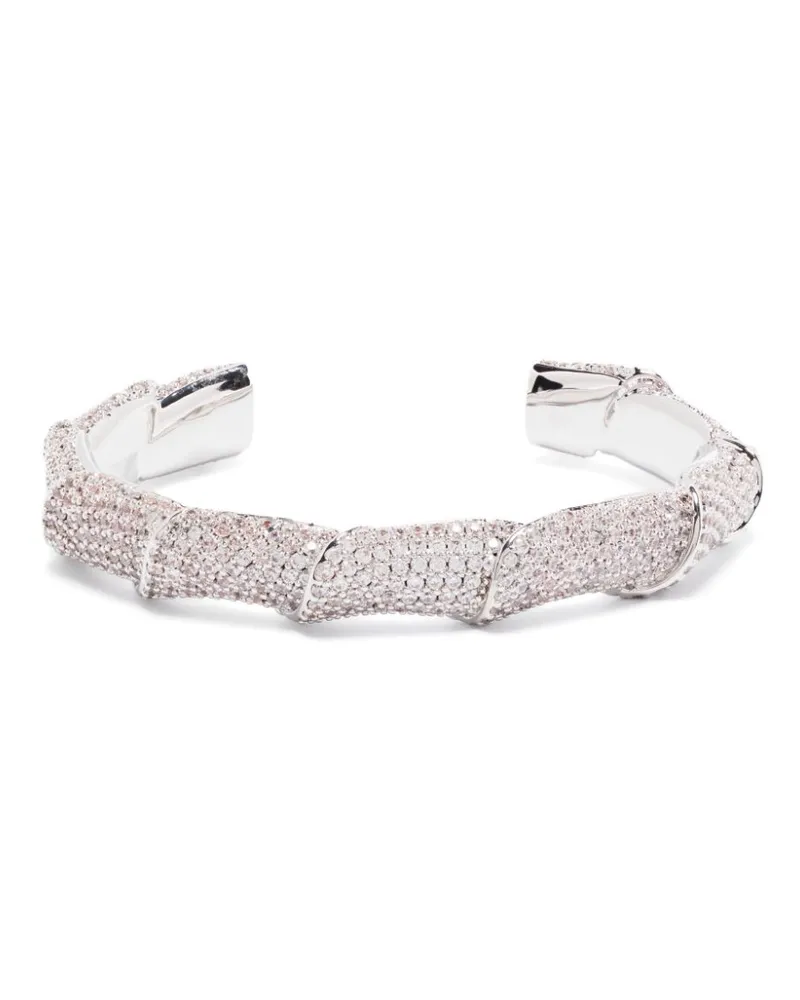 Eddie Borgo Pavé Scroll cuff - Silber Silber