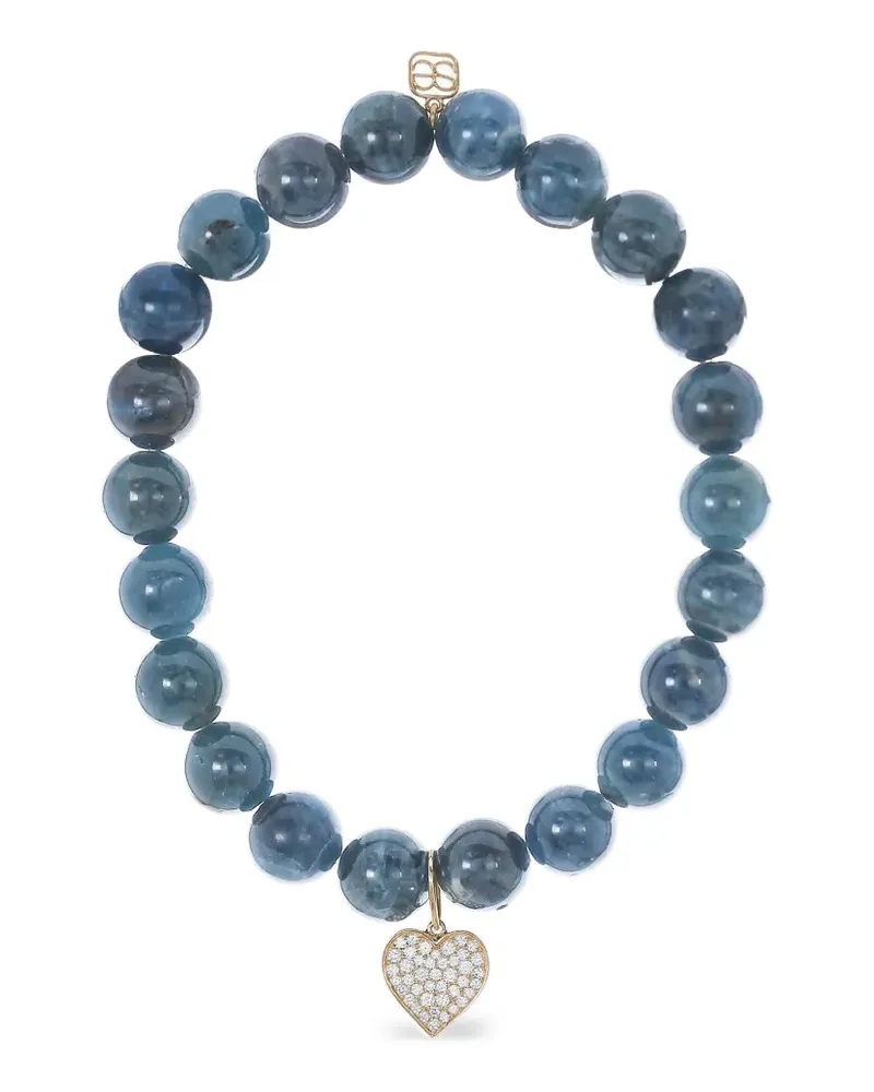 Sydney Evan 14K yellow gold mini Heart apatite and diamond bracelet Gold