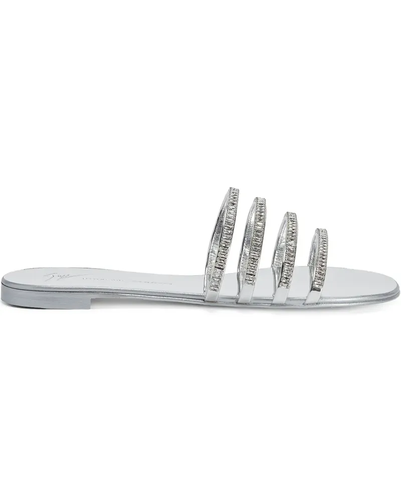 Giuseppe Zanotti Iride Sandalen mit Kristallen - Silber Silber