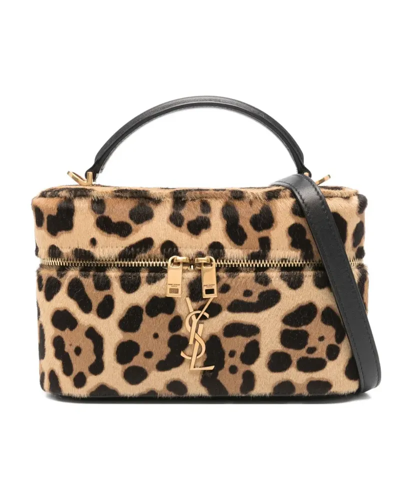 Saint Laurent leopard-print mini bag - Braun Braun