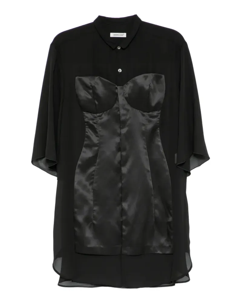 Undercover Hemd mit Bustier-Detail - Schwarz Schwarz