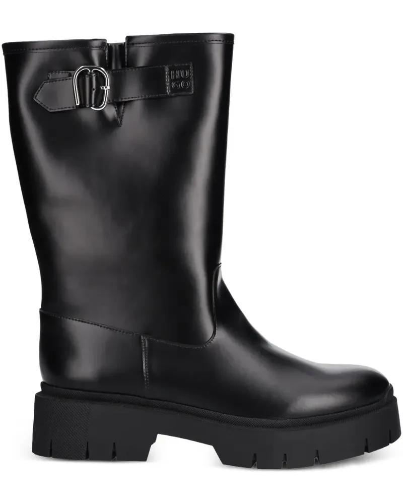 HUGO BOSS Stiefeletten mit Schnalle - Schwarz Schwarz