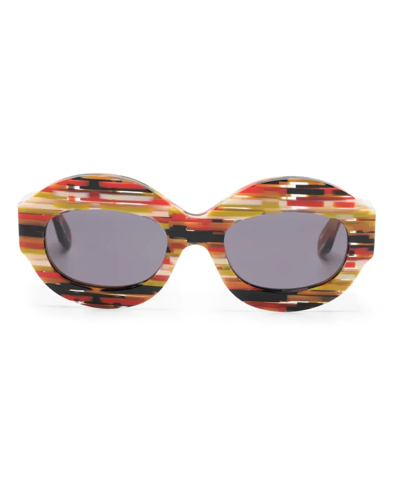 Marni Ovale Spacey Stripey Sonnenbrille - Rot Rot
