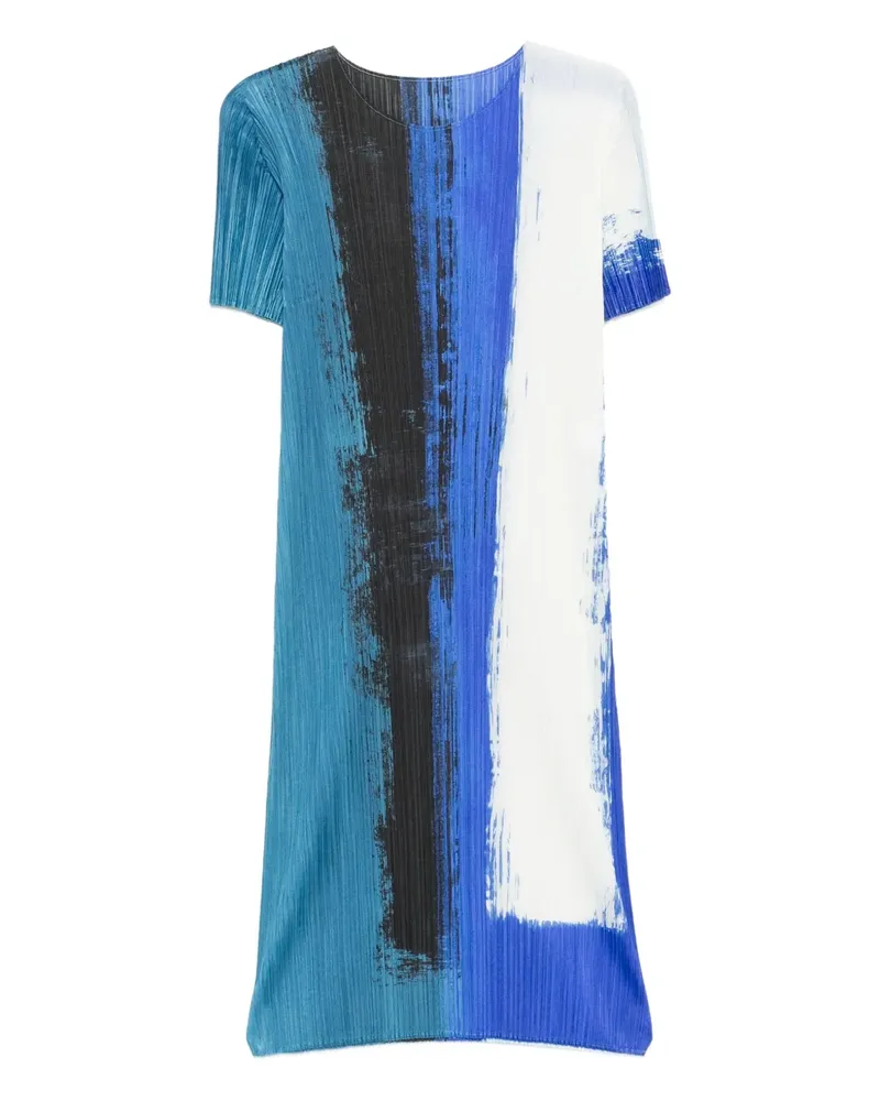 Issey Miyake Jump Midikleid mit Falten - Blau Blau