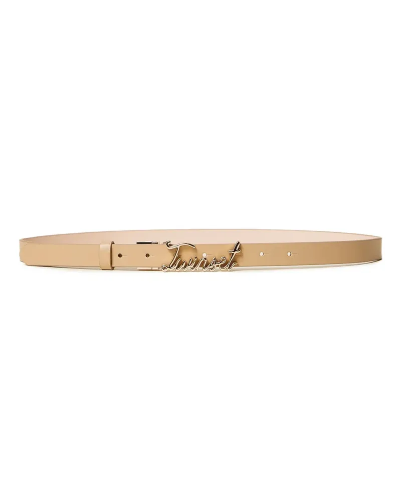Twin-Set logo belt - Nude Nude