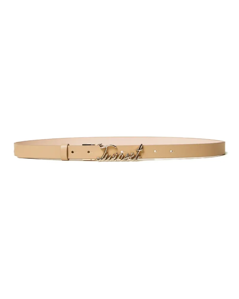 Twin-Set logo belt - Nude Nude