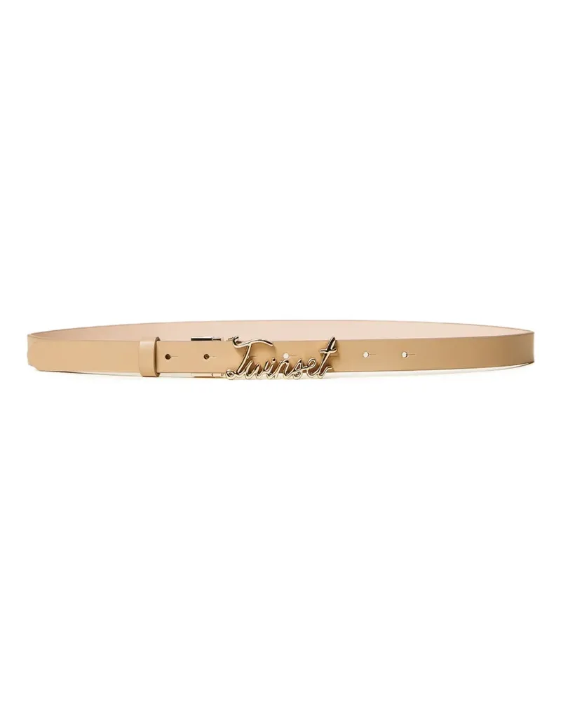 Twin-Set logo belt - Nude Nude