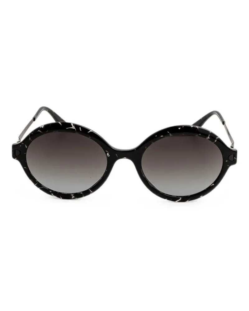 Mykita Noomi Sonnenbrille mit rundem Gestell - Schwarz Schwarz