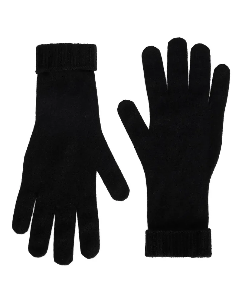 Dolce & Gabbana Handschuhe mit gerippten Bündchen - Schwarz Schwarz