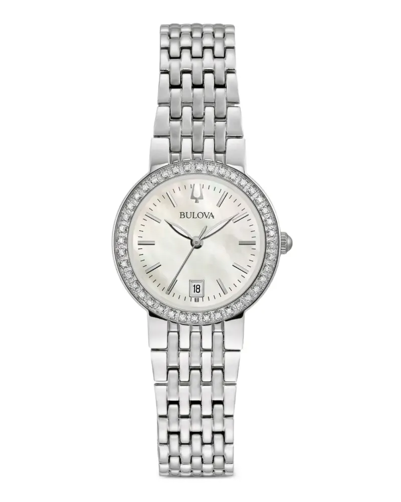BULOVA Runde Armbanduhr 30mm - Weiß Weiß