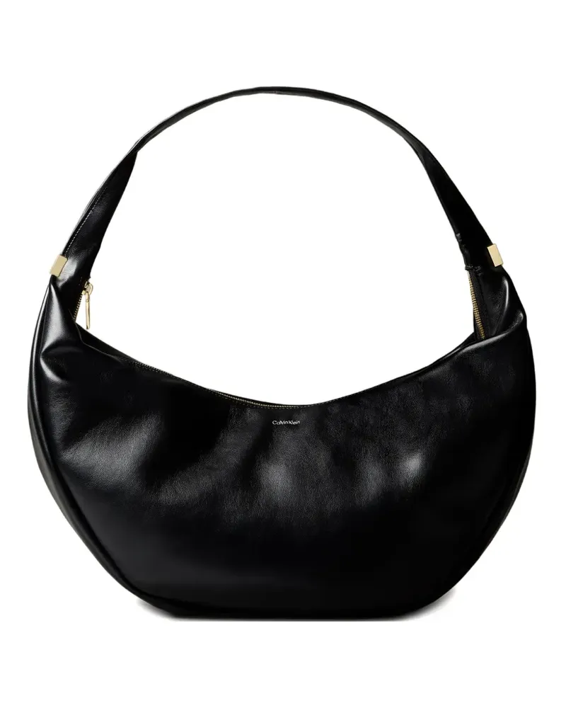 Calvin Klein Große Schultertasche mit Reißverschluss - Schwarz Schwarz