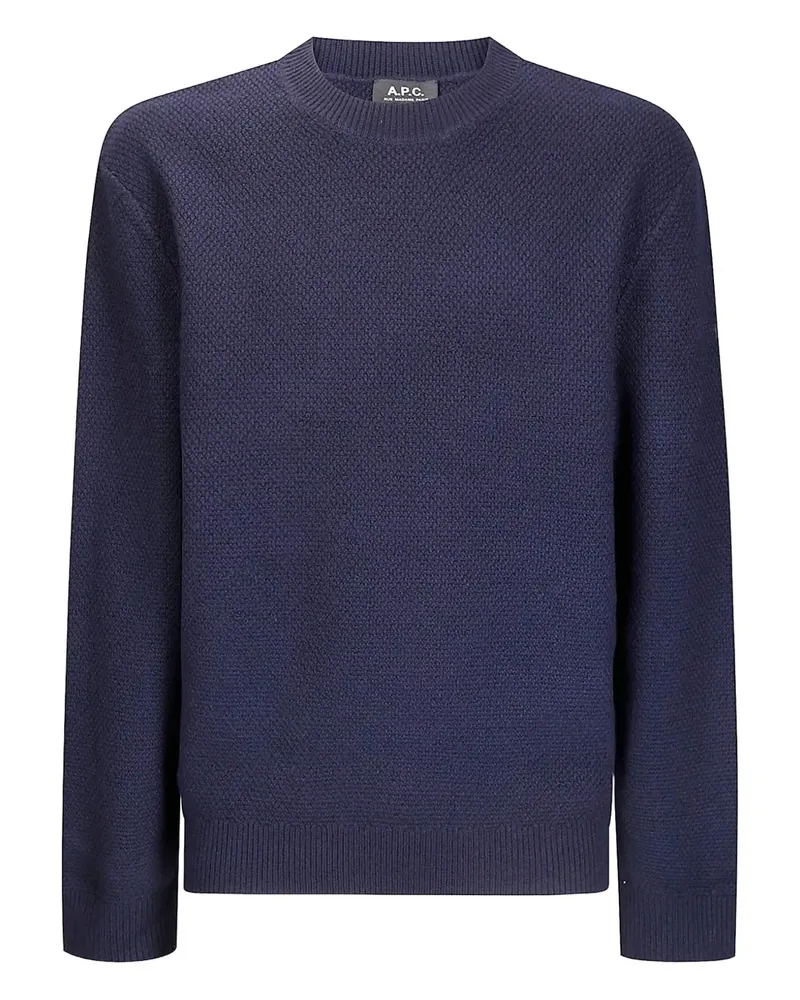 A.P.C. Strukturierter Wollpullover - Blau Blau