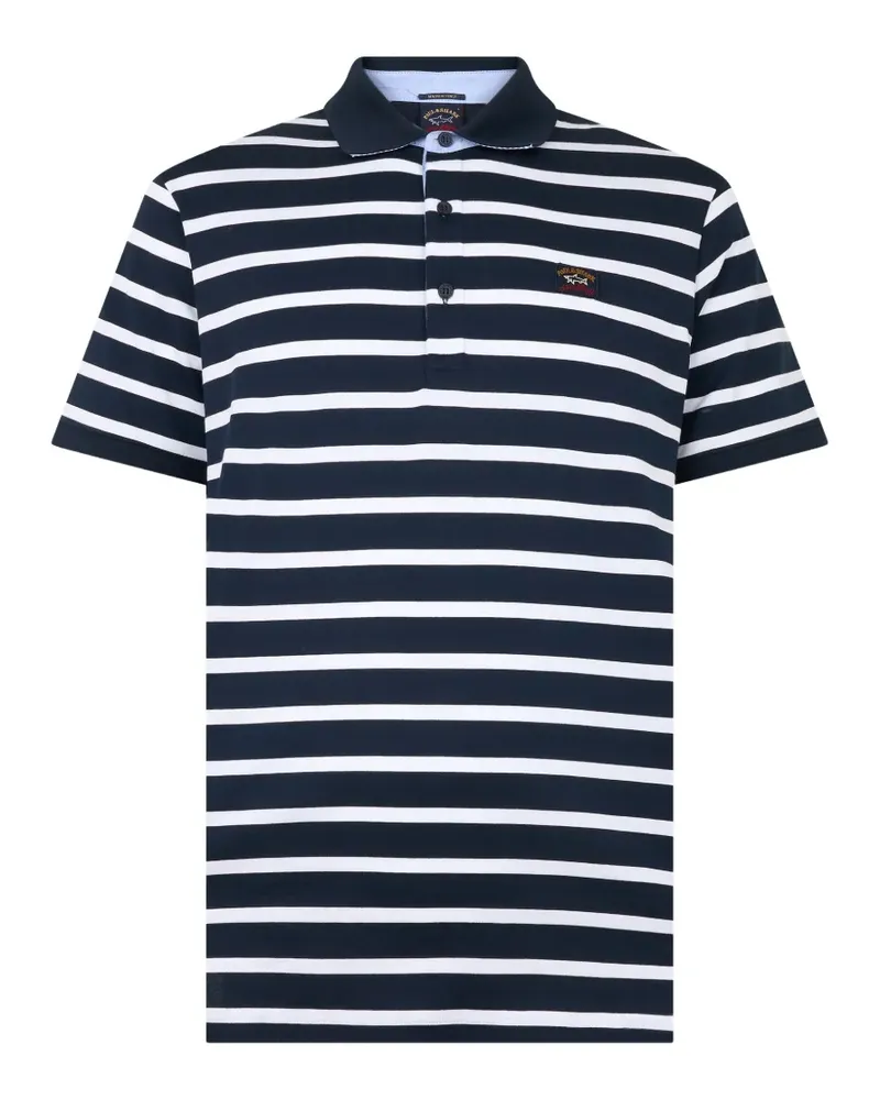 Paul & Shark striped short-sleeve polo shirt - Blau Blau
