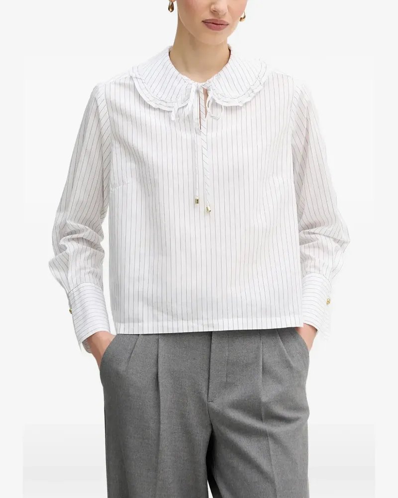 Barbour Avery Bluse mit Rüschen - Weiß Weiß