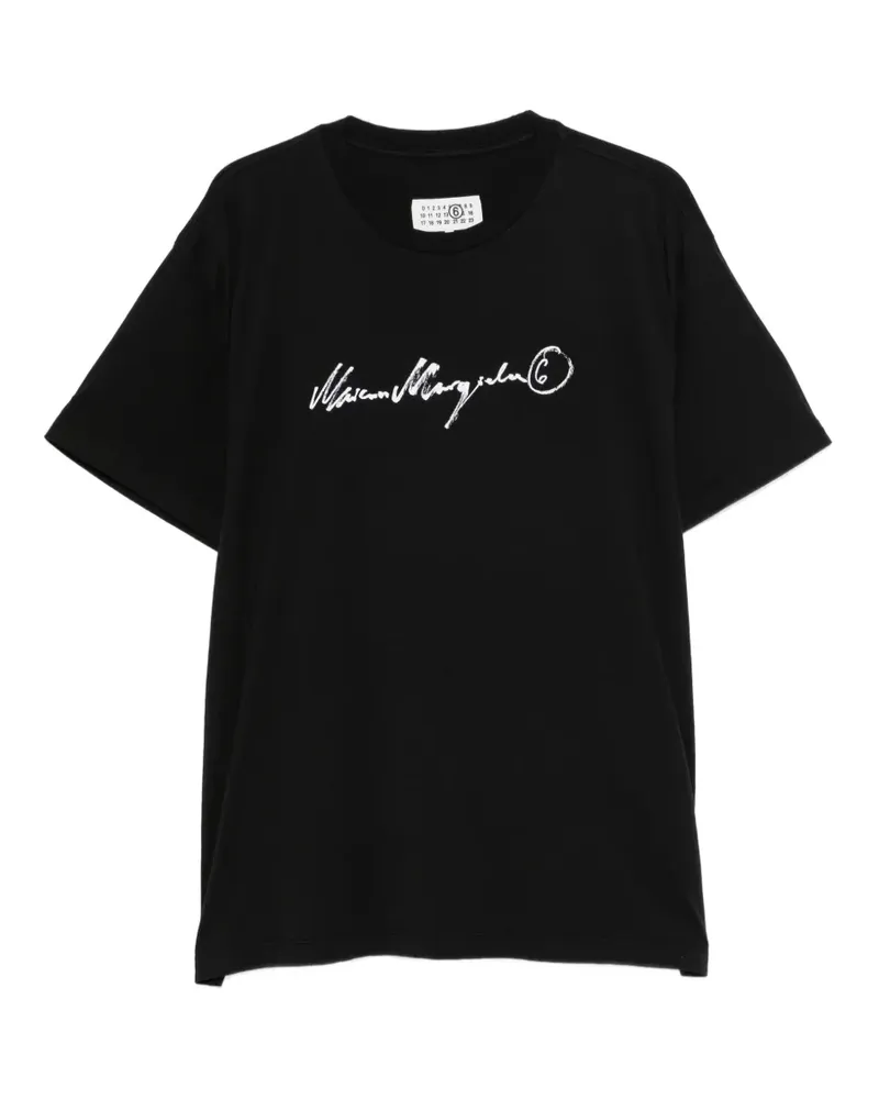 Maison Margiela logo-print T-shirt - Schwarz Schwarz