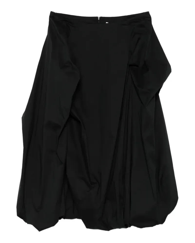 Liviana Conti Midirock mit Raffungen - Schwarz Schwarz