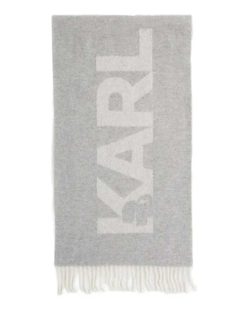 Karl Lagerfeld Schal mit Logo-Detail - Grau Grau