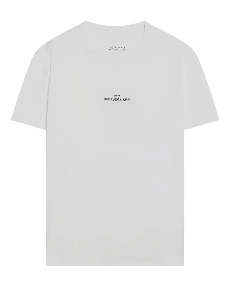 Maison Margiela Hemd mit Logo-Stickerei - Weiß Weiß