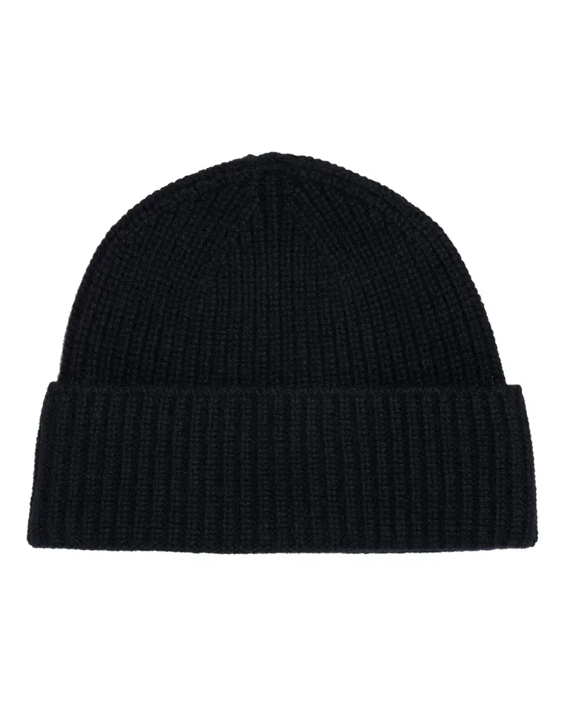 Eric Bompard ribbed beanie hat - Schwarz Schwarz
