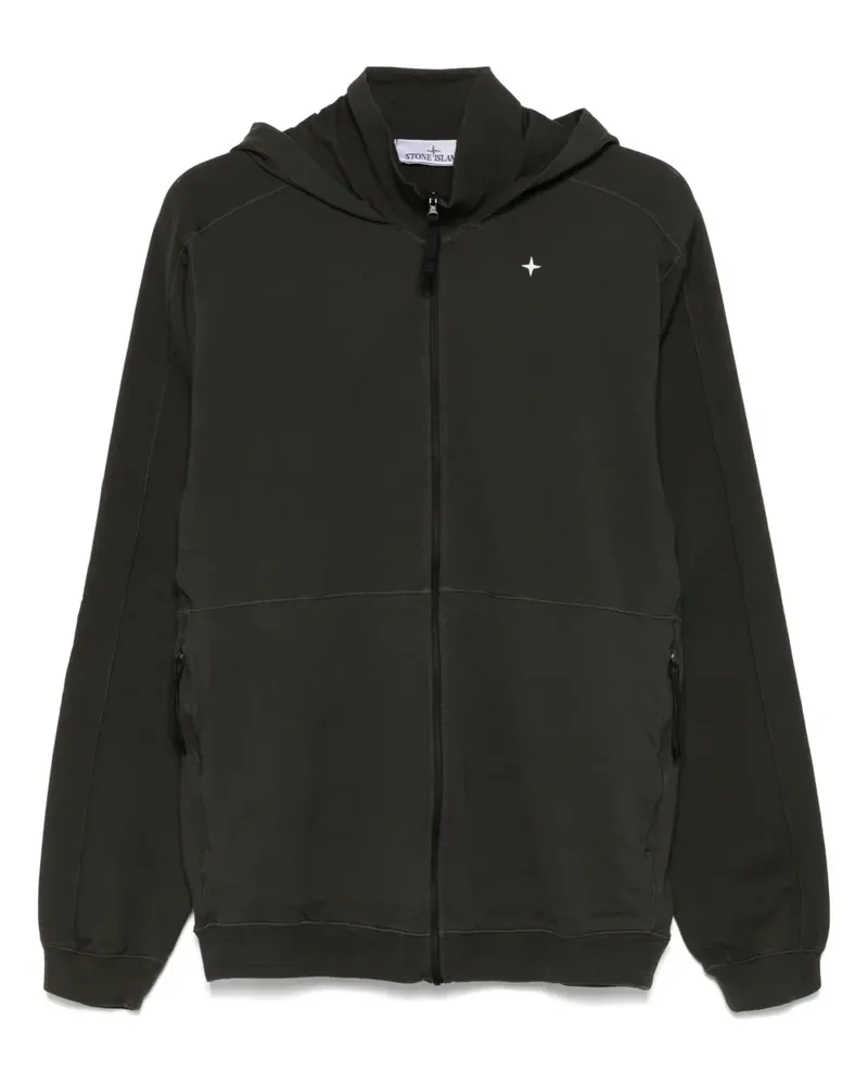 Stone Island Kapuzenjacke mit Reißverschluss - Schwarz Schwarz