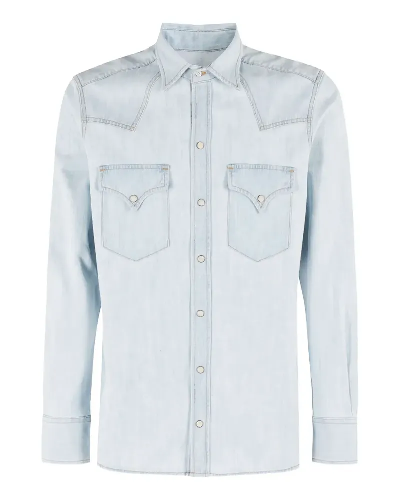 Fortela stone-wash shirt - Blau Blau