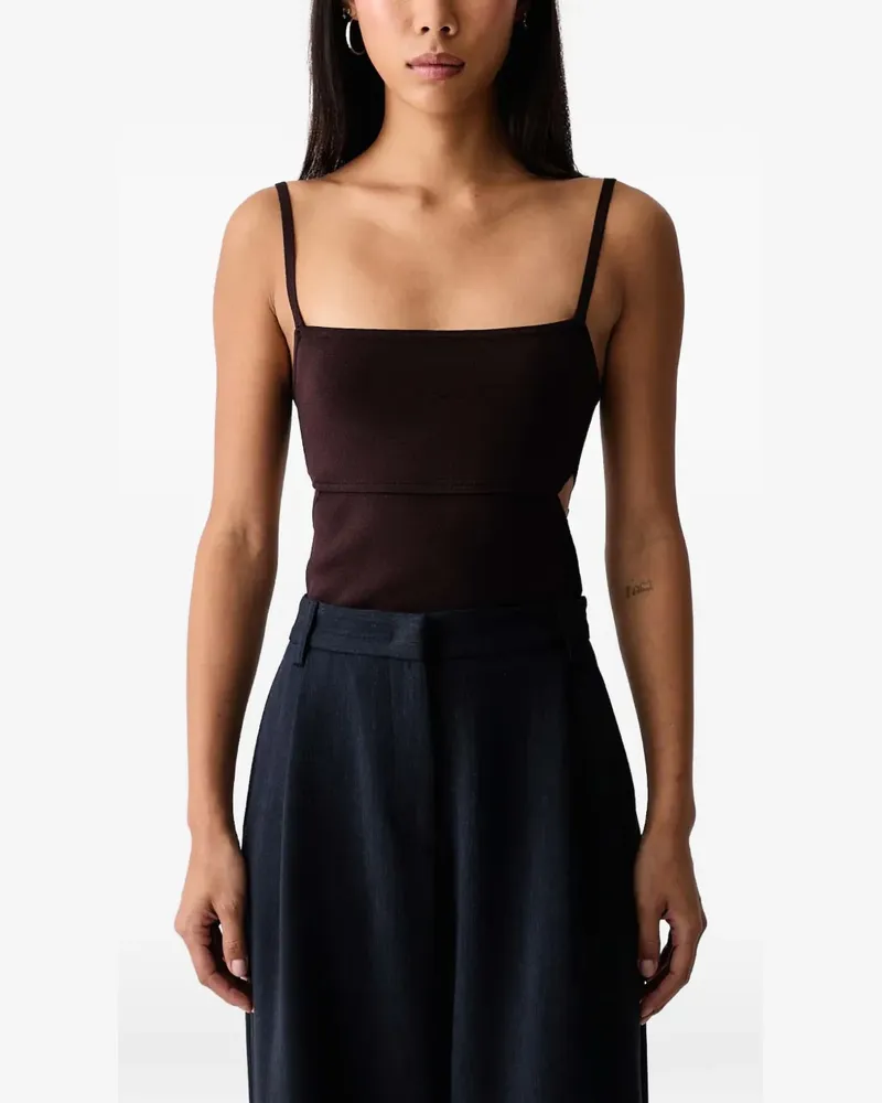 Sessùn Lally hook-fastening sleeveless top - Braun Braun