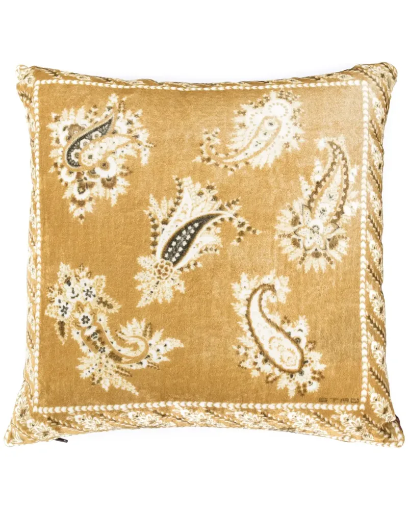 Etro Kissen mit Paisley-Print 40cm x 40cm - Gelb Gelb