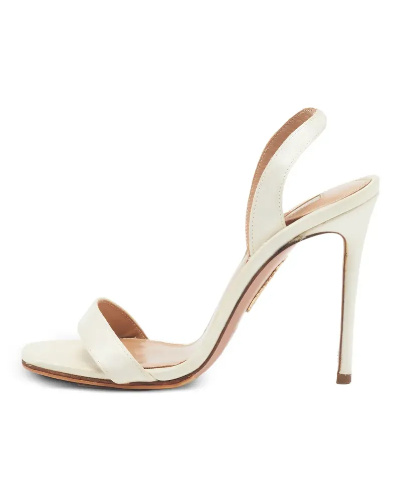 Aquazzura So Nude Sandalen mit Slingback-Riemen - Weiß Weiß